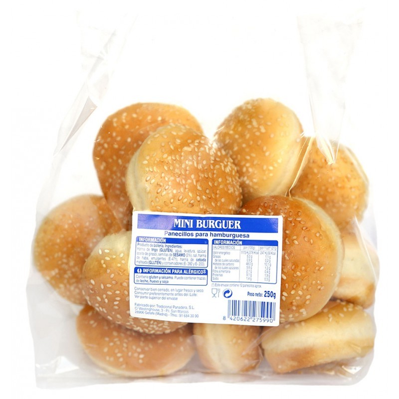PAN MINI BURGUER 250 GRS