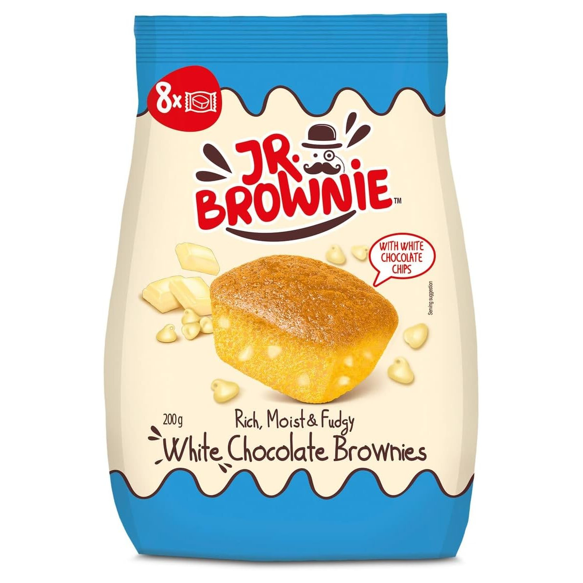 BROWNIE WHITE CHOCOLATE 200 GRS