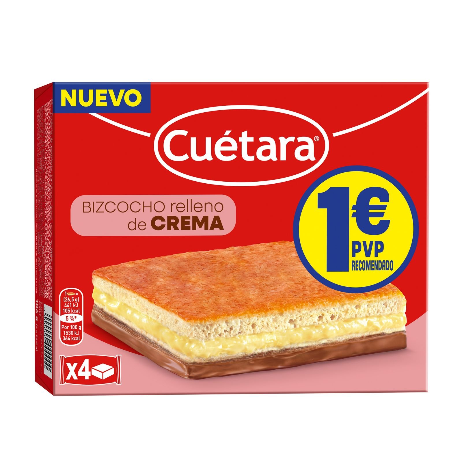 CUETARA SANDW CREMA 4 UND X 16UND