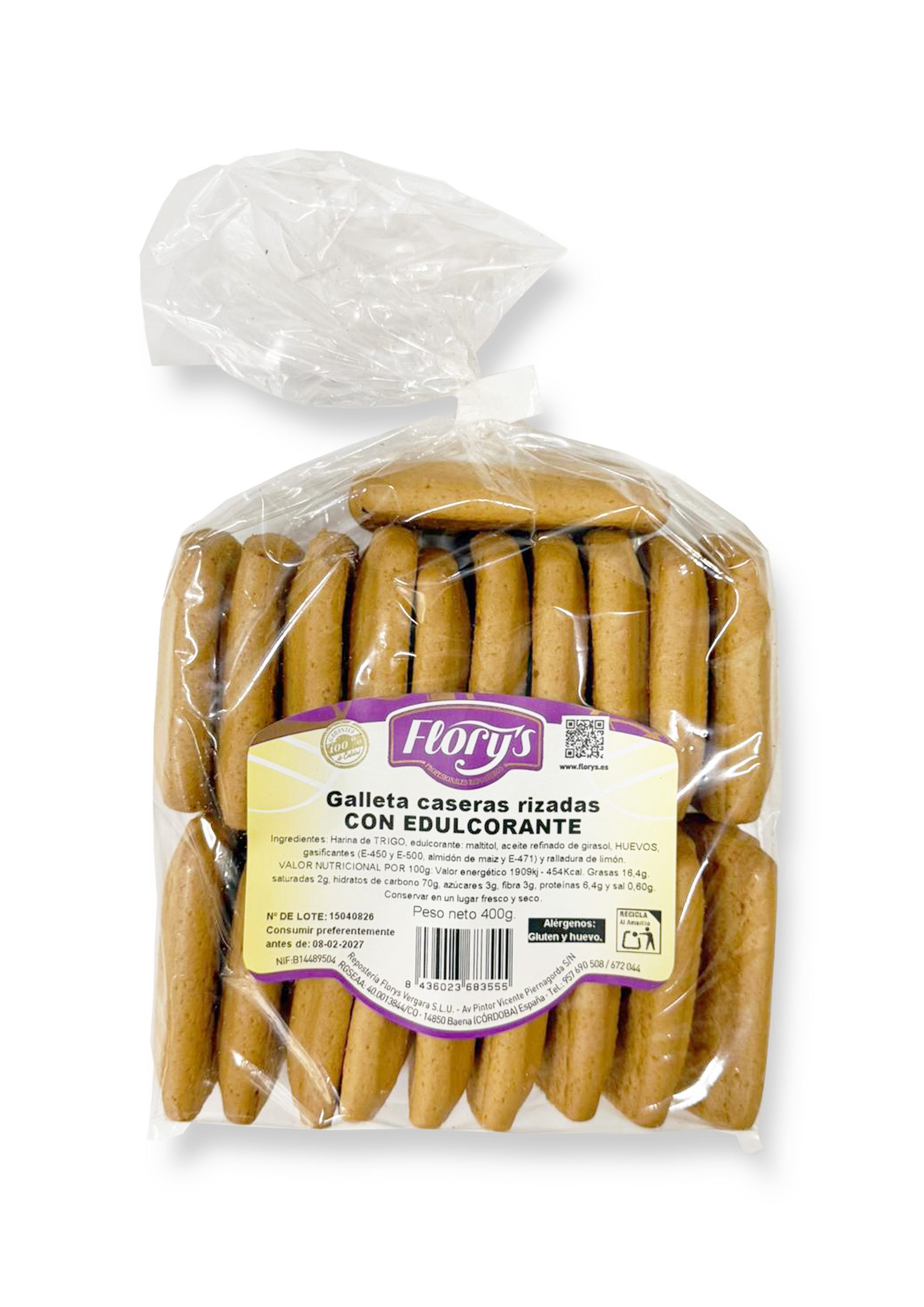 BOLSA GALLETA RIZADA S/AZ 400GRS